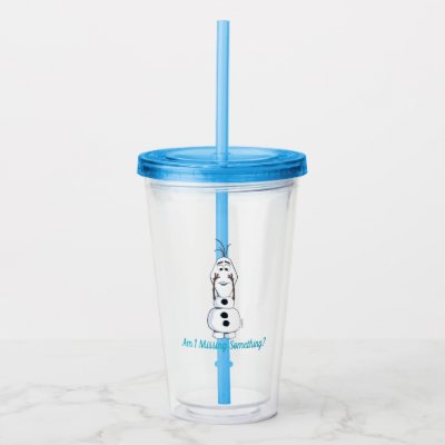 Olaf With No Nose Acrylic Tumbler