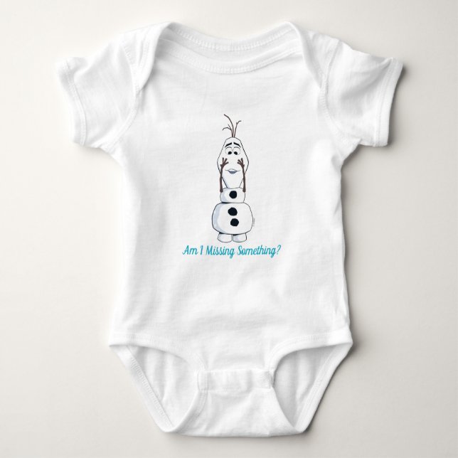 Olaf With No Nose Baby Bodysuit (Front)