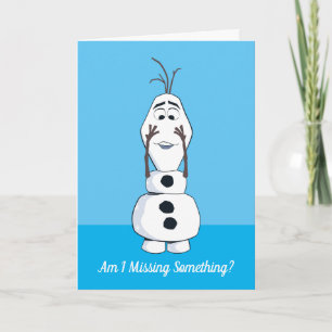 Olaf With No Nose Card