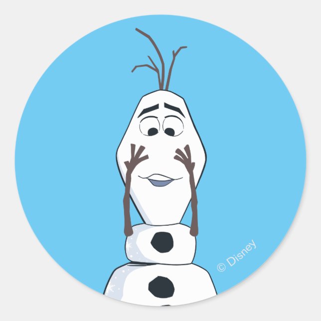 Olaf With No Nose Classic Round Sticker (Front)