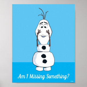 Olaf With No Nose Poster