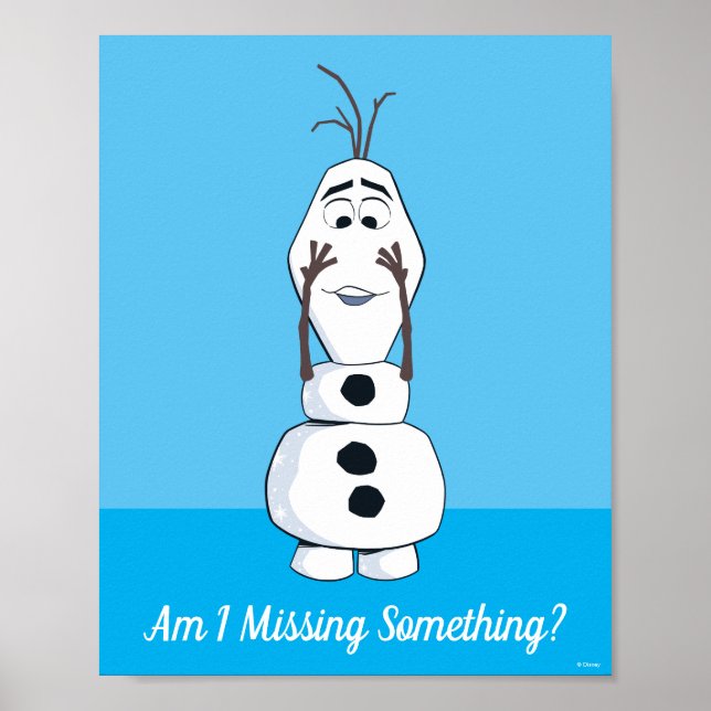 Olaf With No Nose Poster (Front)