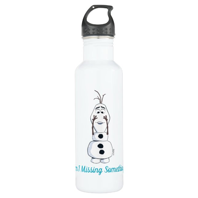 Olaf With No Nose Stainless Steel Water Bottle (Front)