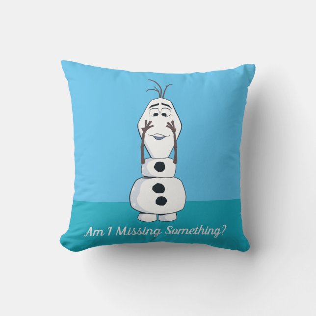 Olaf With No Nose Throw Pillow (Front)
