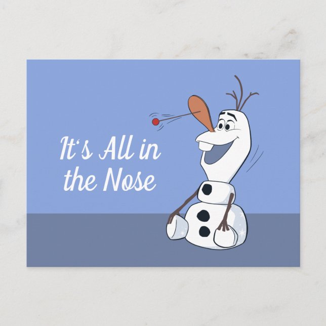Olaf With Paddle Ball Nose Postcard (Front)
