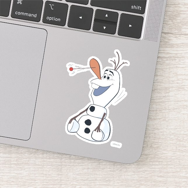 Olaf With Paddle Ball Nose Sticker (Detail)