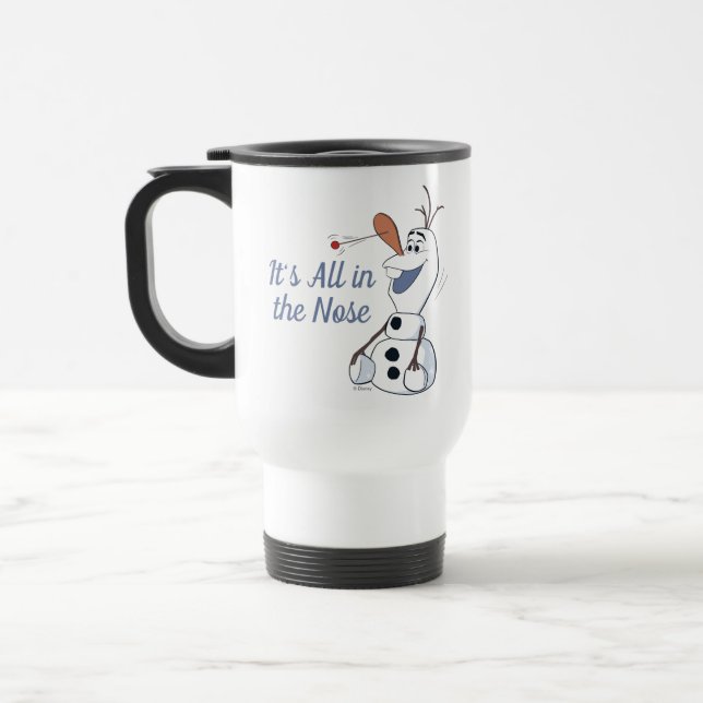 Olaf With Paddle Ball Nose Travel Mug (Left)