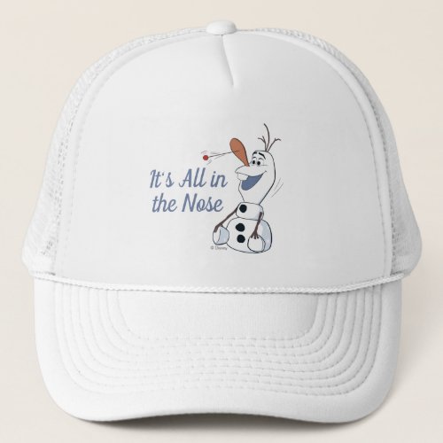 Olaf With Paddle Ball Nose Trucker Hat