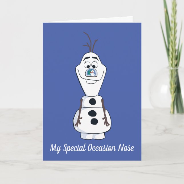 Olaf With Snowglobe Nose Card (Front)