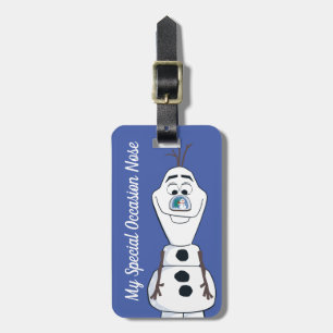 Olaf With Snowglobe Nose Luggage Tag
