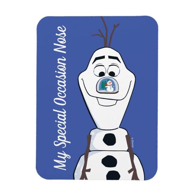 Olaf With Snowglobe Nose Magnet (Vertical)