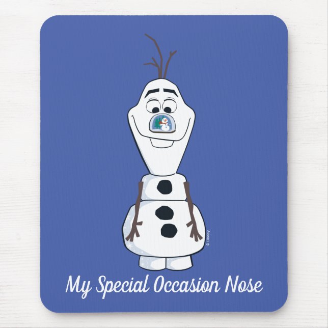 Olaf With Snowglobe Nose Mouse Pad (Front)