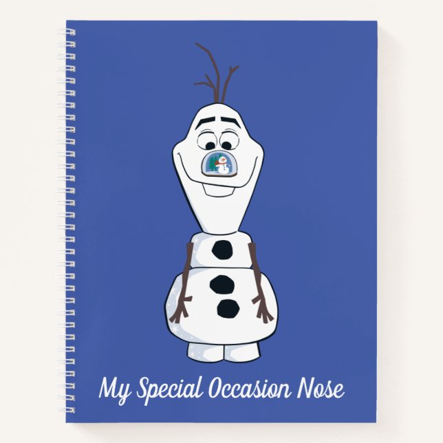 Olaf With Snowglobe Nose Notebook (Front)