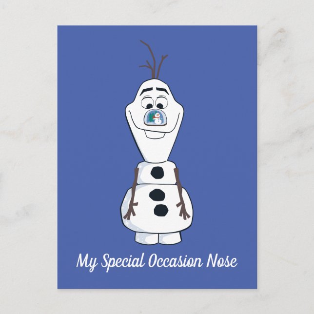 Olaf With Snowglobe Nose Postcard (Front)