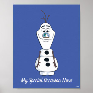 Olaf With Snowglobe Nose Poster