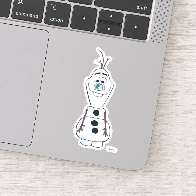 Olaf With Snowglobe Nose Sticker (Detail)