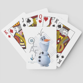 Olaf With Stylized Name Graphic Playing Cards