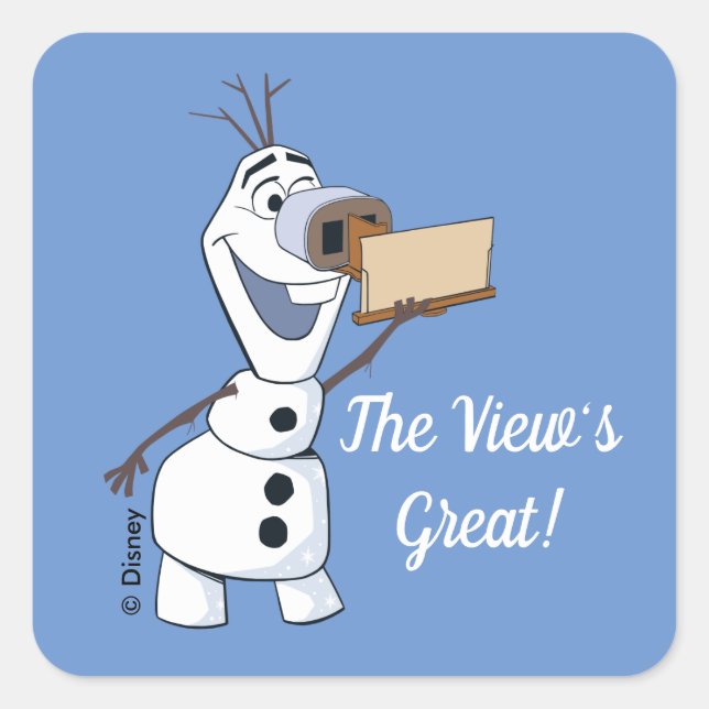 Olaf With Viewfinder Nose Square Sticker (Front)