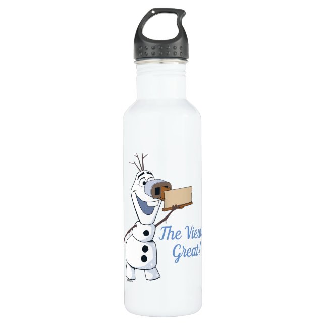 Olaf With Viewfinder Nose Stainless Steel Water Bottle (Front)