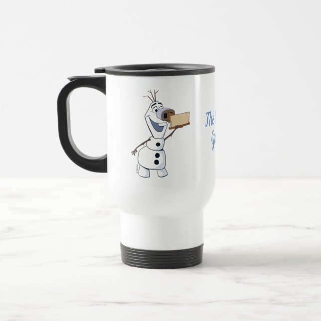 Olaf With Viewfinder Nose Travel Mug (Left)