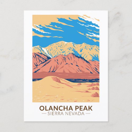 Olancha Peak Sierra Nevada California Vintage Postcard