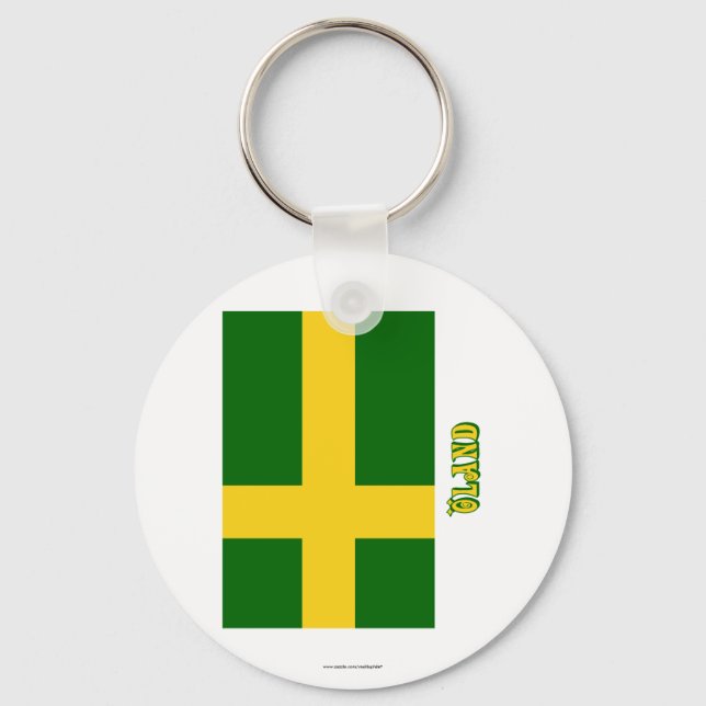 Öland flag with name (unofficial) keychain (Front)