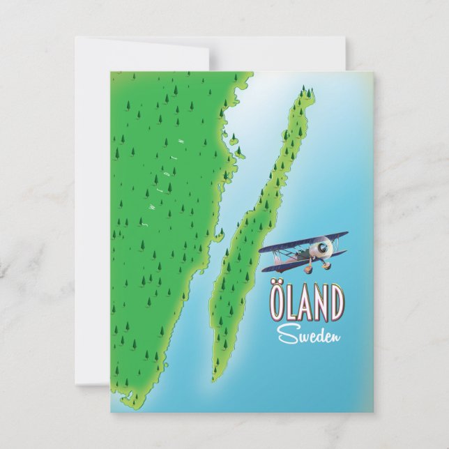 Öland Sweden island map (Front)