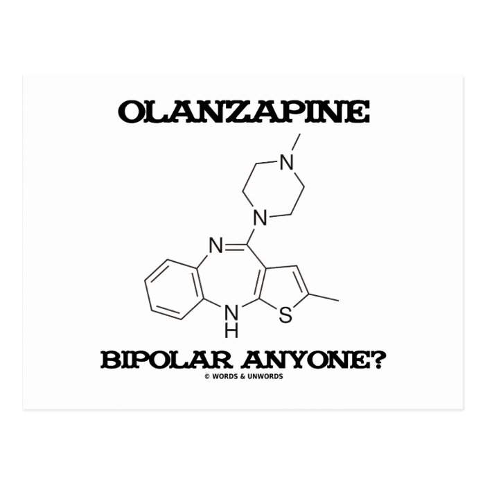 Olanzapine Bipolar Anyone? (Chemical Molecule) Post Cards