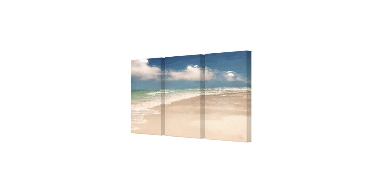 Olas y Arena/Surf and Sand Wrapped Canvas | Zazzle