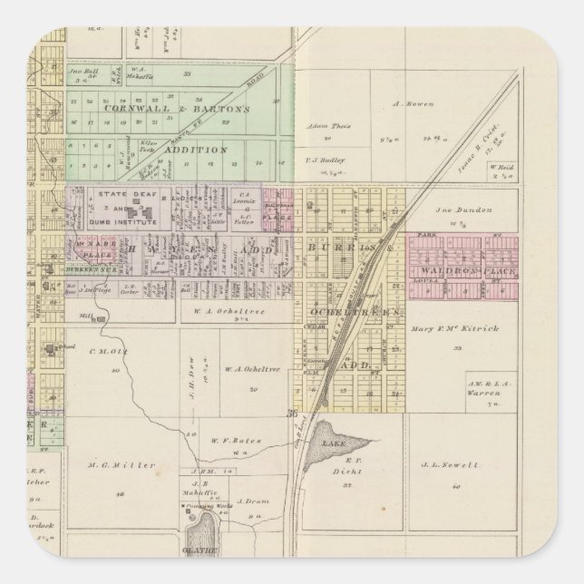 Olathe, Johnson County, Kansas Square Sticker (Front)