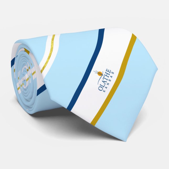 Olathe (Kansas) city flag Neck Tie (Rolled)