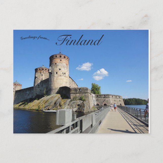 Olavinlinna Castle in Savonlinna Finland Postcard (Front)