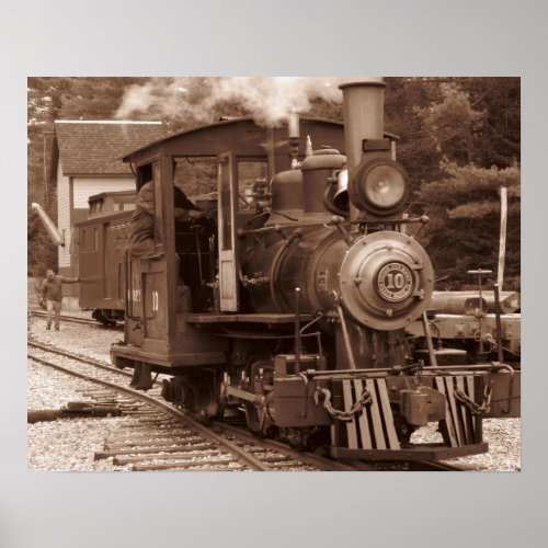 Old 10 Vintage Train Print