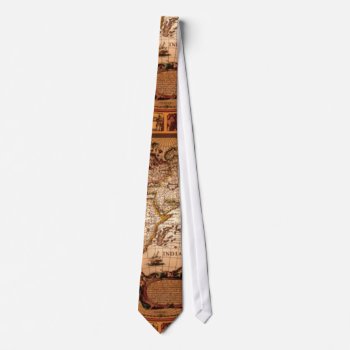 Old 1481 World Map Art Men's Fashion Tie by EarthGifts at Zazzle