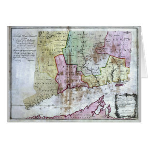 Old 1766 Connecticut Map Cards