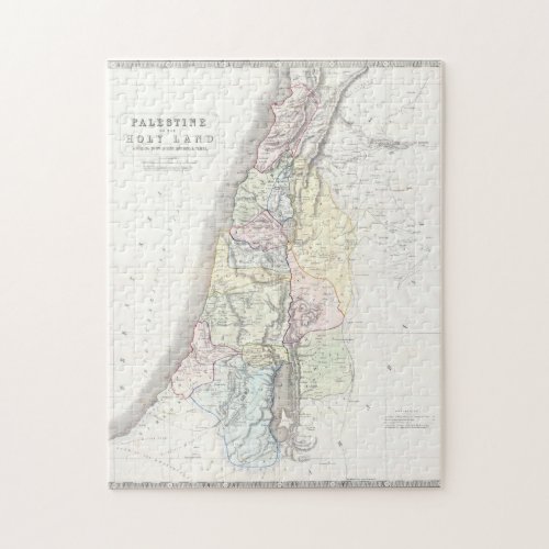 Old 1852 Historic State of Palestine Map Jigsaw Puzzle