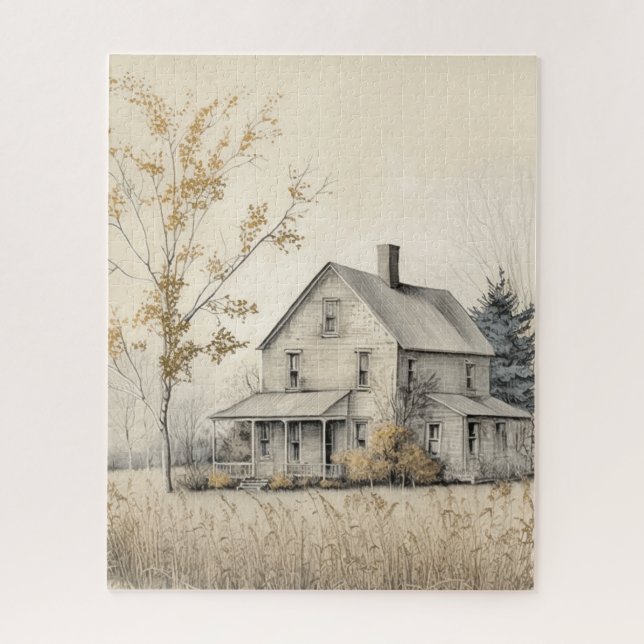 Old 1920's Farmhouse Jigsaw Puzzle (Vertical)