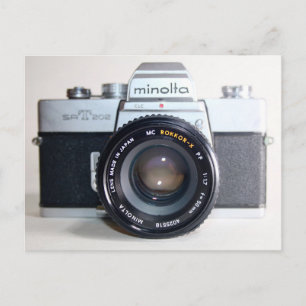 Old 35 mm Minolta Camera Postcard
