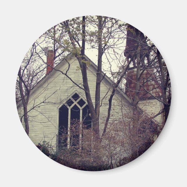 Old Abandoned Church Magnet (Front)