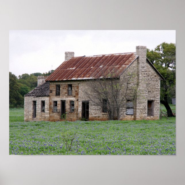 Old Abandoned Farm House Poster (Front)