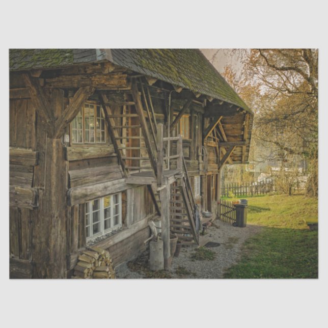 Old Abandoned Home Decoupage Tissue Paper (Front)