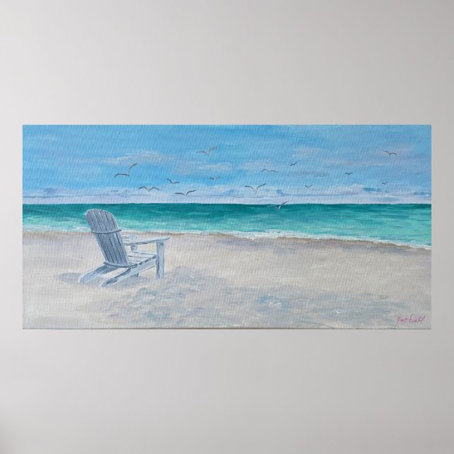 Old Adirondack Chair Poster- by Just Dahl Poster (Front)