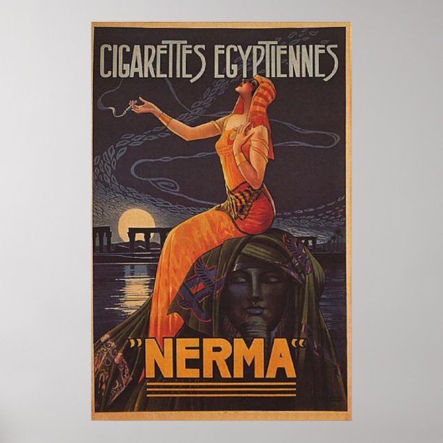 old advertising collection, vintage, smoking poster (Front)