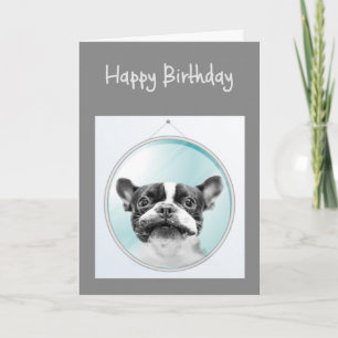 Old Age Birthday Fun French Bulldog Dog Greeting Card