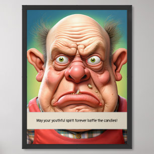 Old age humor milestone Birthday Framed Art