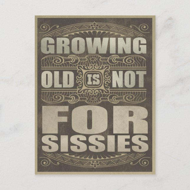 Old Age Humor Postcard (Front)