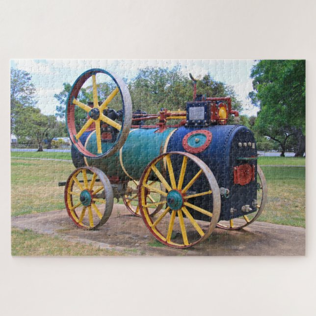 Old agricultural steam engine jigsaw puzzle (Horizontal)