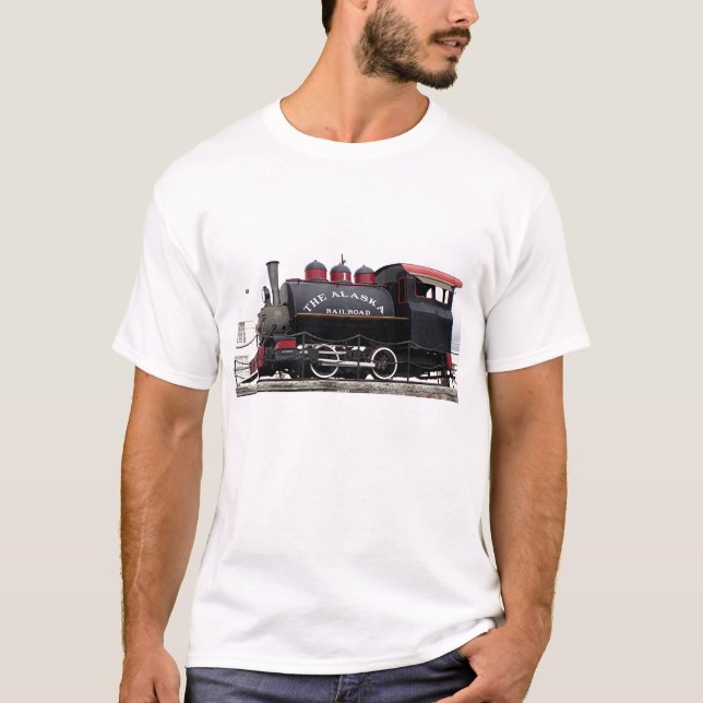 Old Alaska Railroad steam engine, Anchorage, AK T-Shirt (Front)