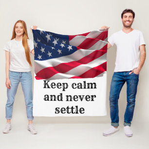 Old America Patriotic Wall Decor Fleece Blanket