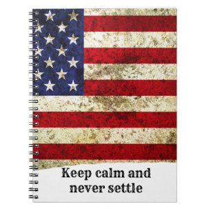 Old America Patriotic Wall Decor Notebook